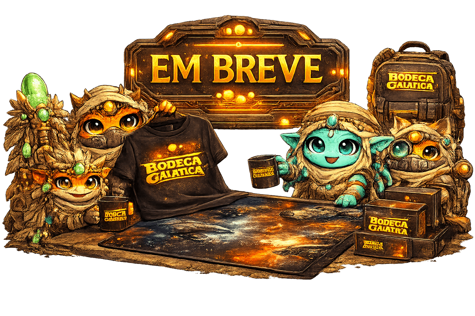 Placeholder de merch da Bodega Galática