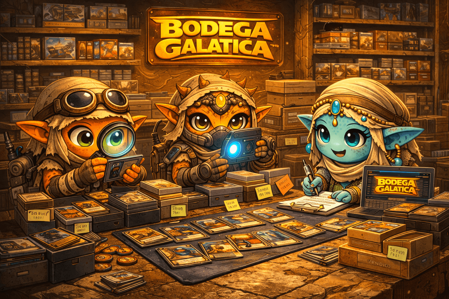 Venda suas cartas na Bodega Galática